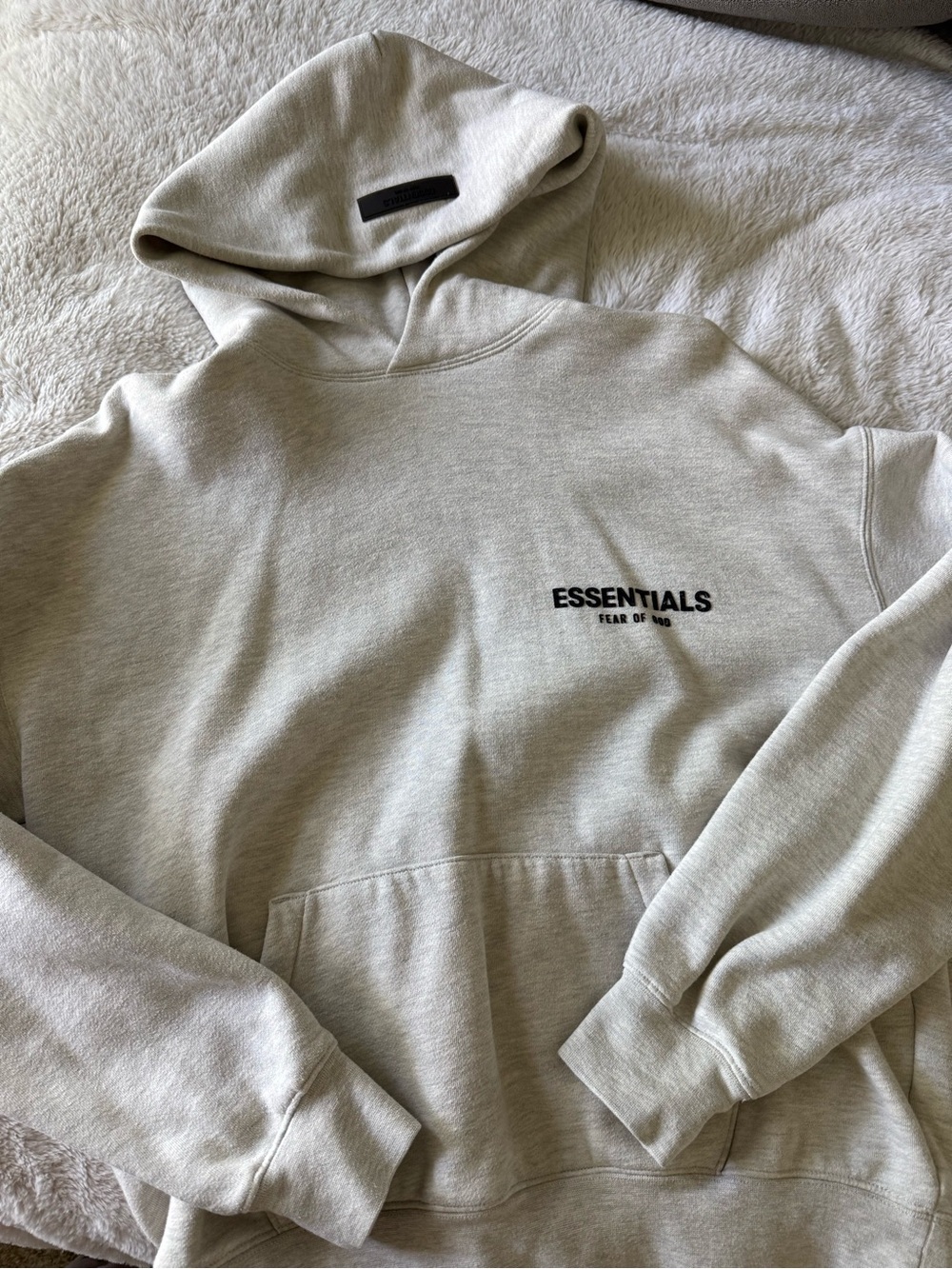 Authentic Fear of God Essentials Hoodie - Light Oatmeal
